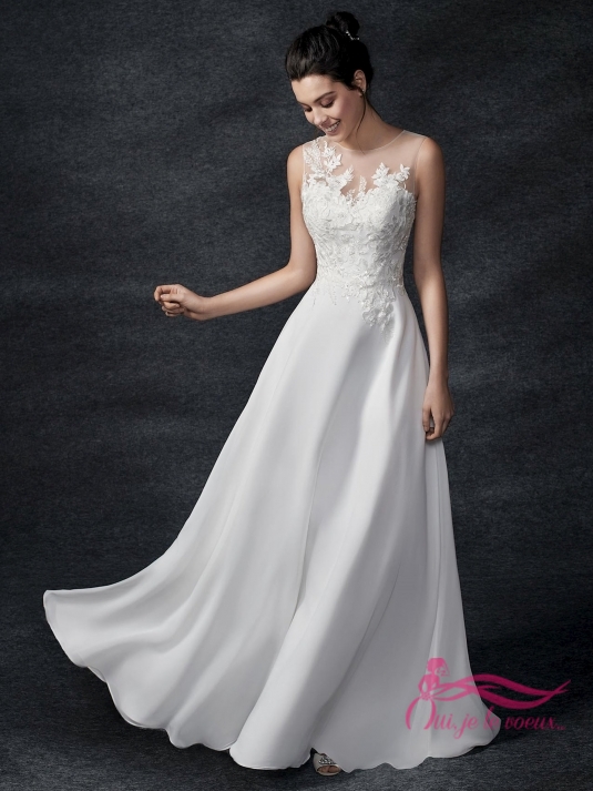 Wedding dress Chiffon and lace, Liseron