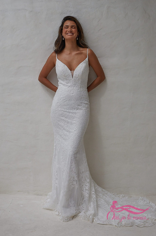 Robe de mariée Tulle, Appliquées de dentelle, Ariel