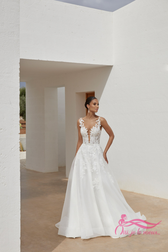 Robe de mariée Tulle, Dentelle, Liliana