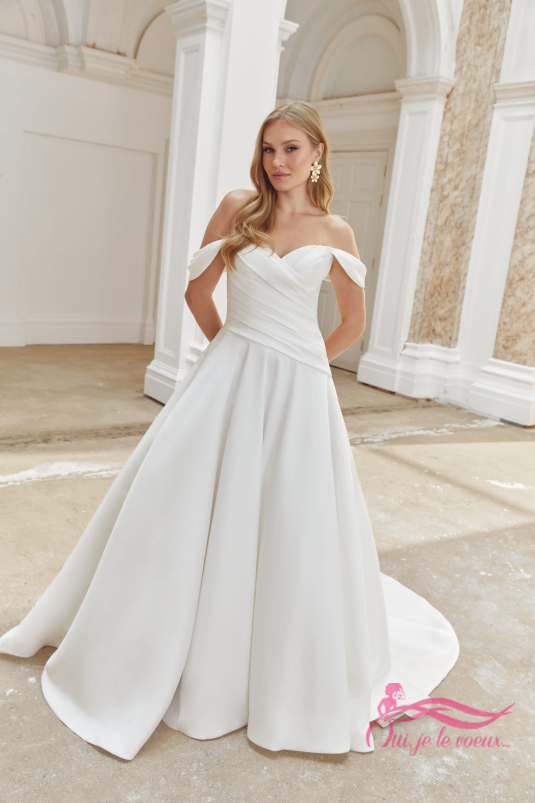Wedding dress French Mikado, Clara