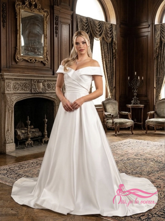 Robe de mariée Mikado Français, Croteau