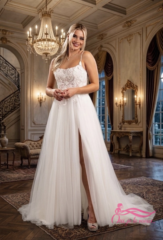 Robe de mariée Tulle, Dentelle, Bernier