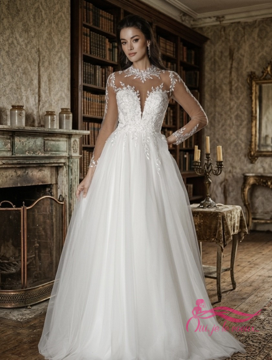 Robe de mariée Tulle, Dentelle, Lefebvre
