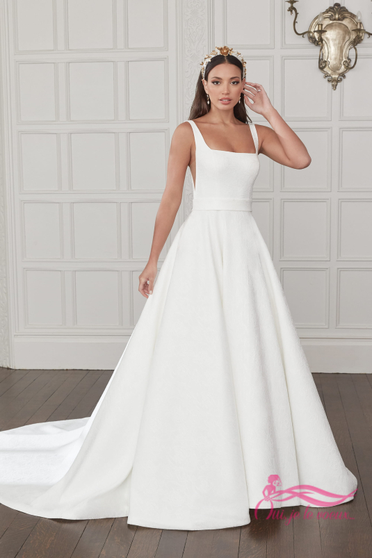 Robe de mariée Dentelle brodée, Sabrina version bricart