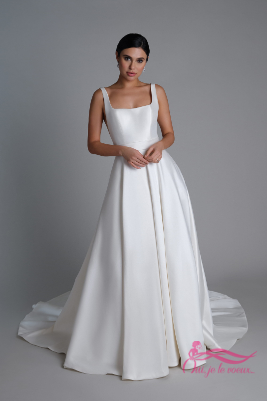 Robe de mariée Mikado Français, Sabrina version mikado