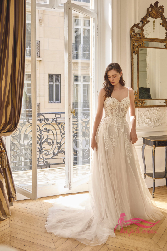 Wedding dress Tulle, Lace, Fleur