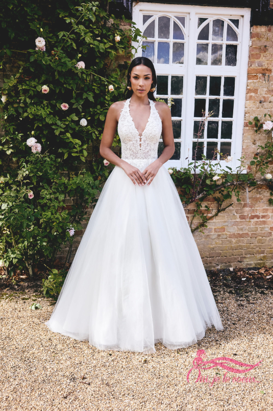 Robe de mariée Tulle, Dentelle, Camélia