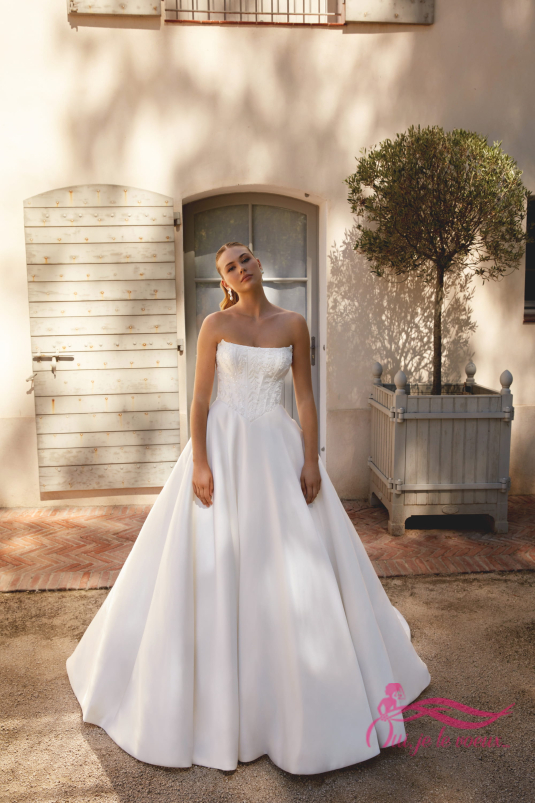 Wedding dress French Mikado, Capucine