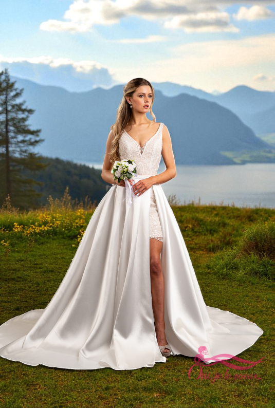 Robe de mariée Satin, Dentelle, Malo