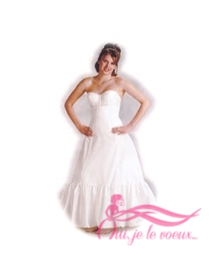 Robe de mariée Voir en boutique, Bustier et crinoline