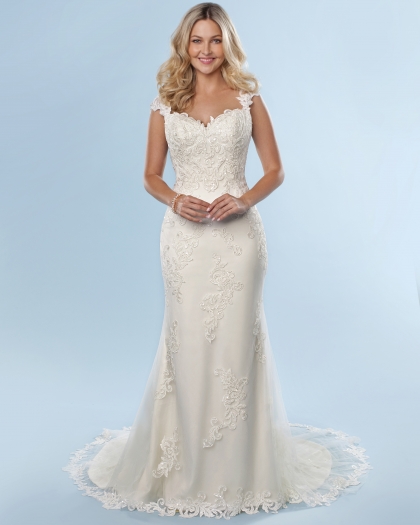 Robe de mariée Tulle, Appliquées de dentelle, Pacifique