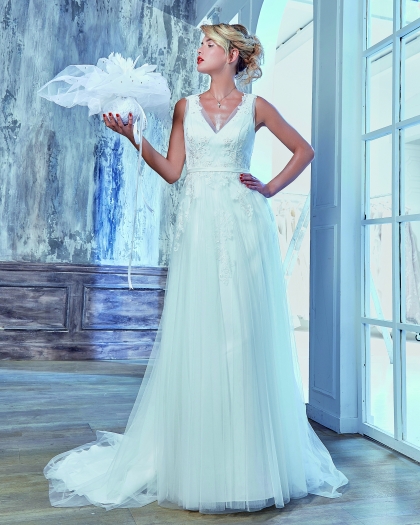 Robe de mariée Tulle, Appliquées de dentelle, Ruth