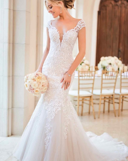 Wedding dress Tulle, Lace, Elsa