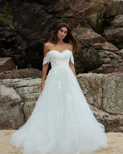 Robe de mariée Tulle, Appliquées de dentelle, Blossom