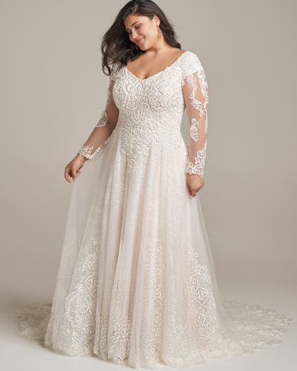 Robe de mariée Tulle, Appliquées perlés, Shauna Leigh