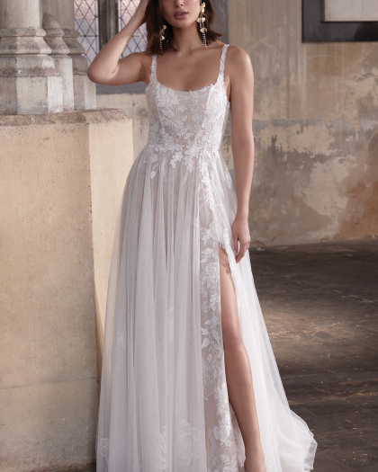 Robe de mariée Chiffon et Dentelle, Isla
