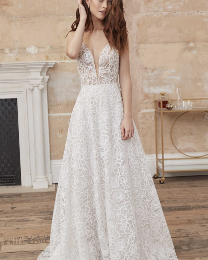 Robe de mariée Dentelle et Organza, Zinedine