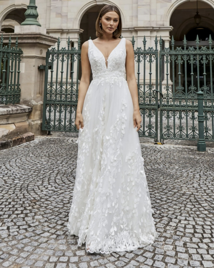 Robe de mariée Appliquées de dentelle, Appliquées de dentelle, Acacia