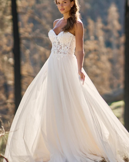 Robe de mariée Tulle, Dentelle, Judith