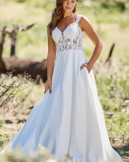Robe de mariée Satin, Dentelle, Gabriella