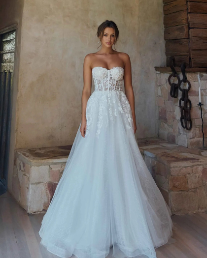 Robe de mariée Tulle, Dentelle, Maia