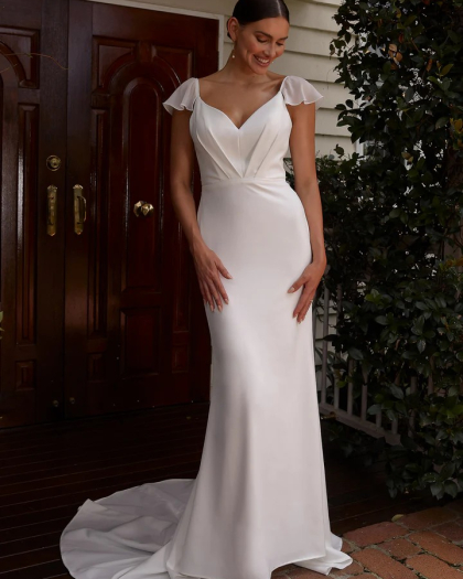 Robe de mariée crepe, Cosmos