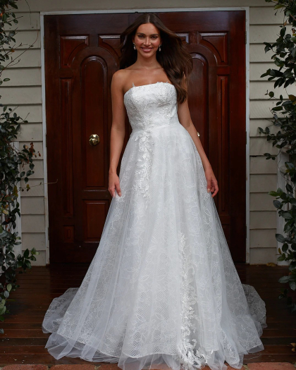 Robe de mariée Tulle, Dentelle, Plumeria