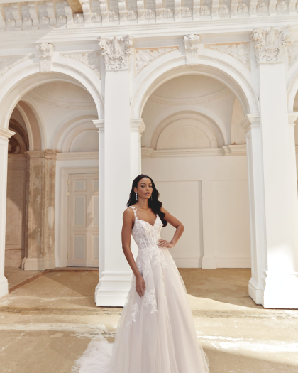 Wedding dress Tulle, Lace, Anaya