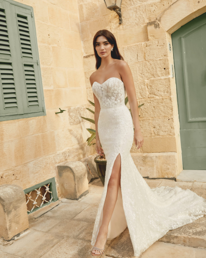 Robe de mariée Tulle pailletée, Dentelle, Maria