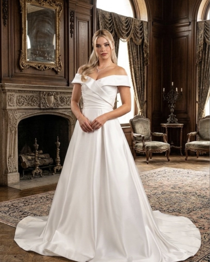 Robe de mariée Mikado Français, Croteau