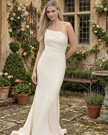 Robe de mariée crepe, Chiasson