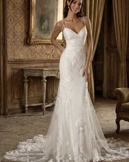 Wedding dress Lace, Tulle, Dag