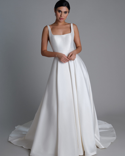 Robe de mariée Mikado Français, Sabrina version mikado
