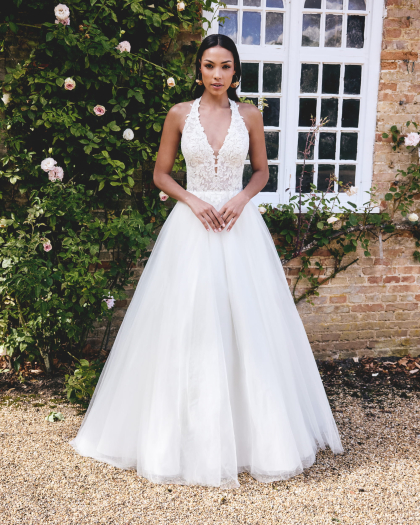 Robe de mariée Tulle, Dentelle, Camélia