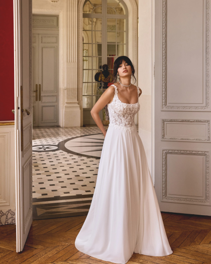 Robe de mariée Chiffon et Dentelle, Patrice